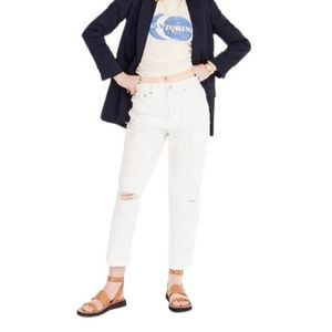 J Crew Slouchy Boyfriend Jean White Size 29 NWT